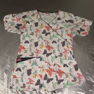 dickies butterfly scrub top